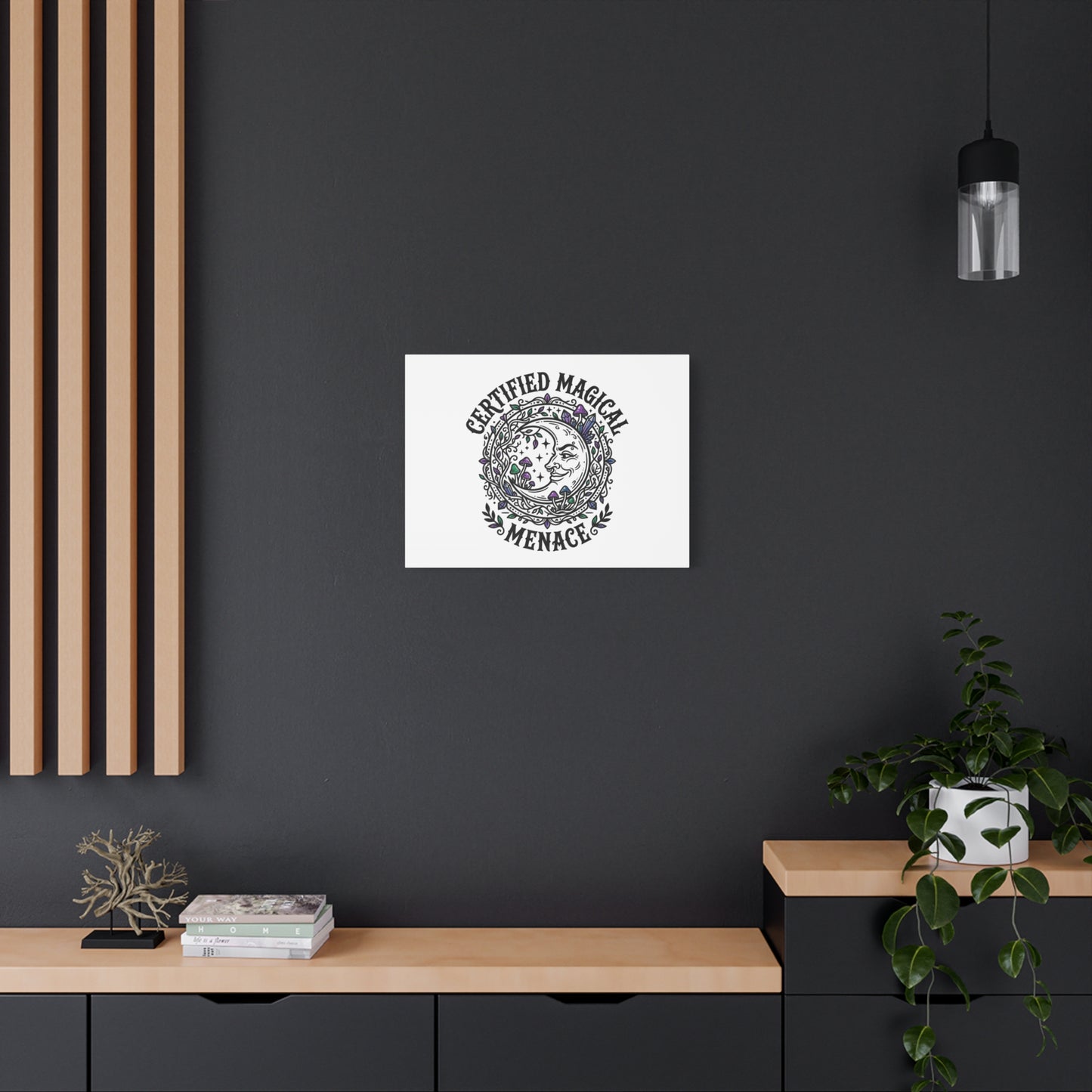 Certified Magical Menace Canvas | witchy goblincore celestial art