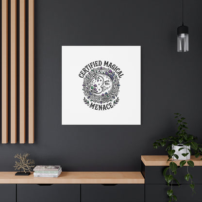 Certified Magical Menace Canvas | witchy goblincore celestial art