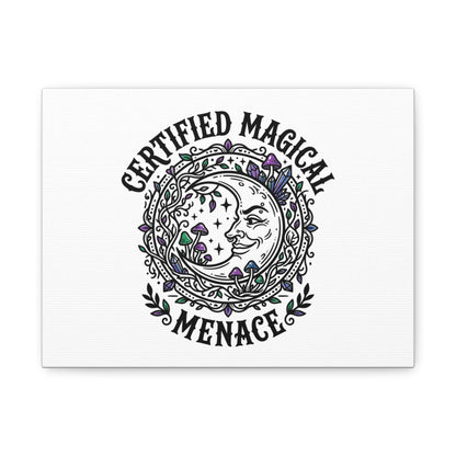 Certified Magical Menace Canvas | witchy goblincore celestial art