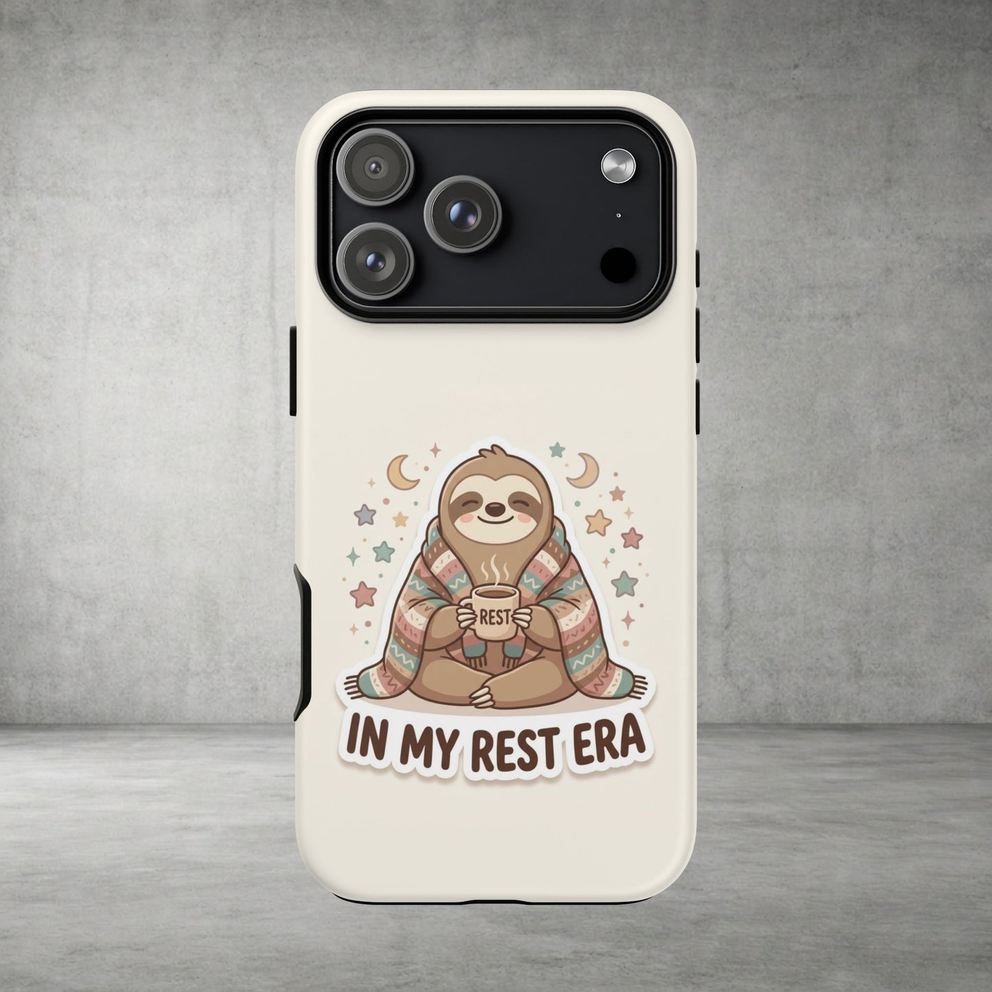 Phone Case — "In My Rest Era" Sloth Cozy Cute Protective Case