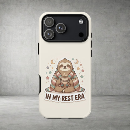 Phone Case — "In My Rest Era" Sloth Cozy Cute Protective Case