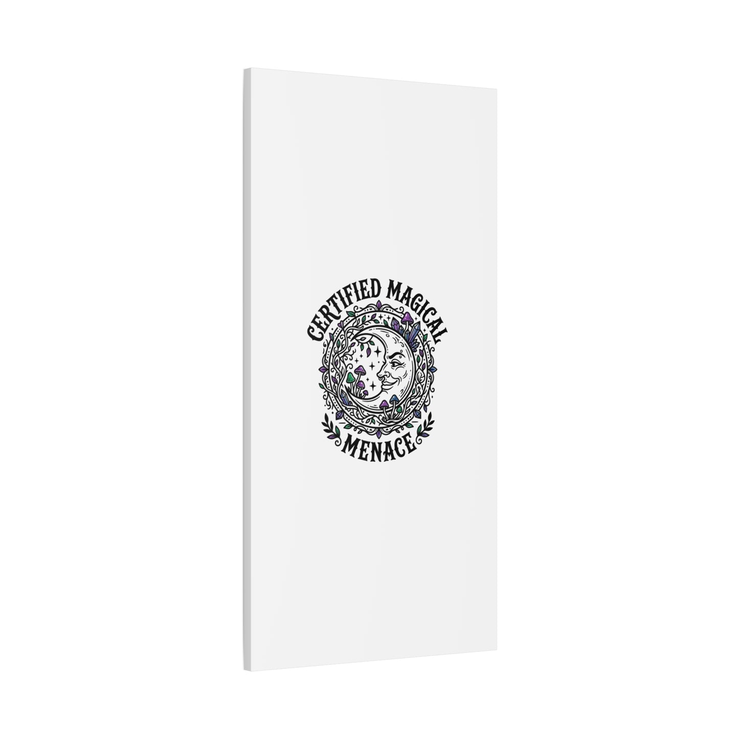 Certified Magical Menace Canvas | witchy goblincore celestial art