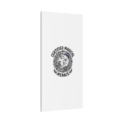 Certified Magical Menace Canvas | witchy goblincore celestial art