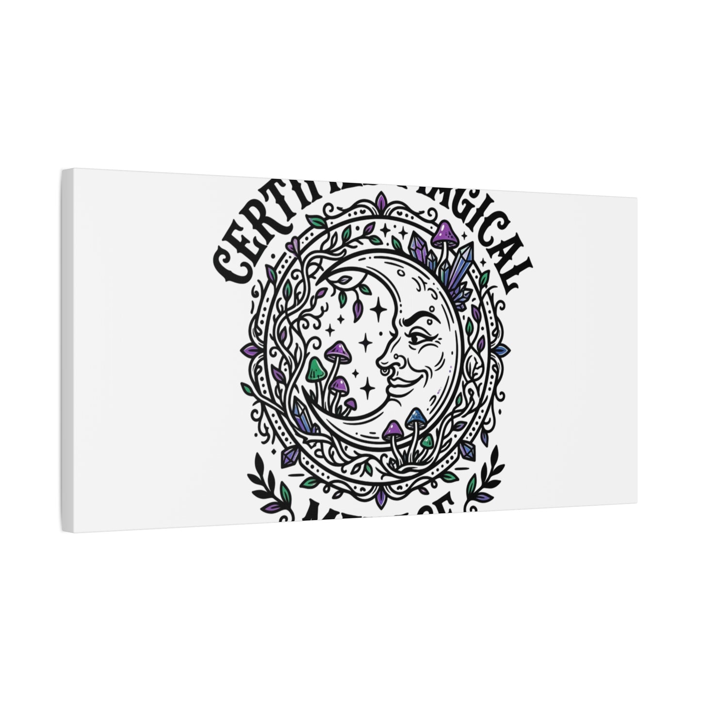 Certified Magical Menace Canvas | witchy goblincore celestial art