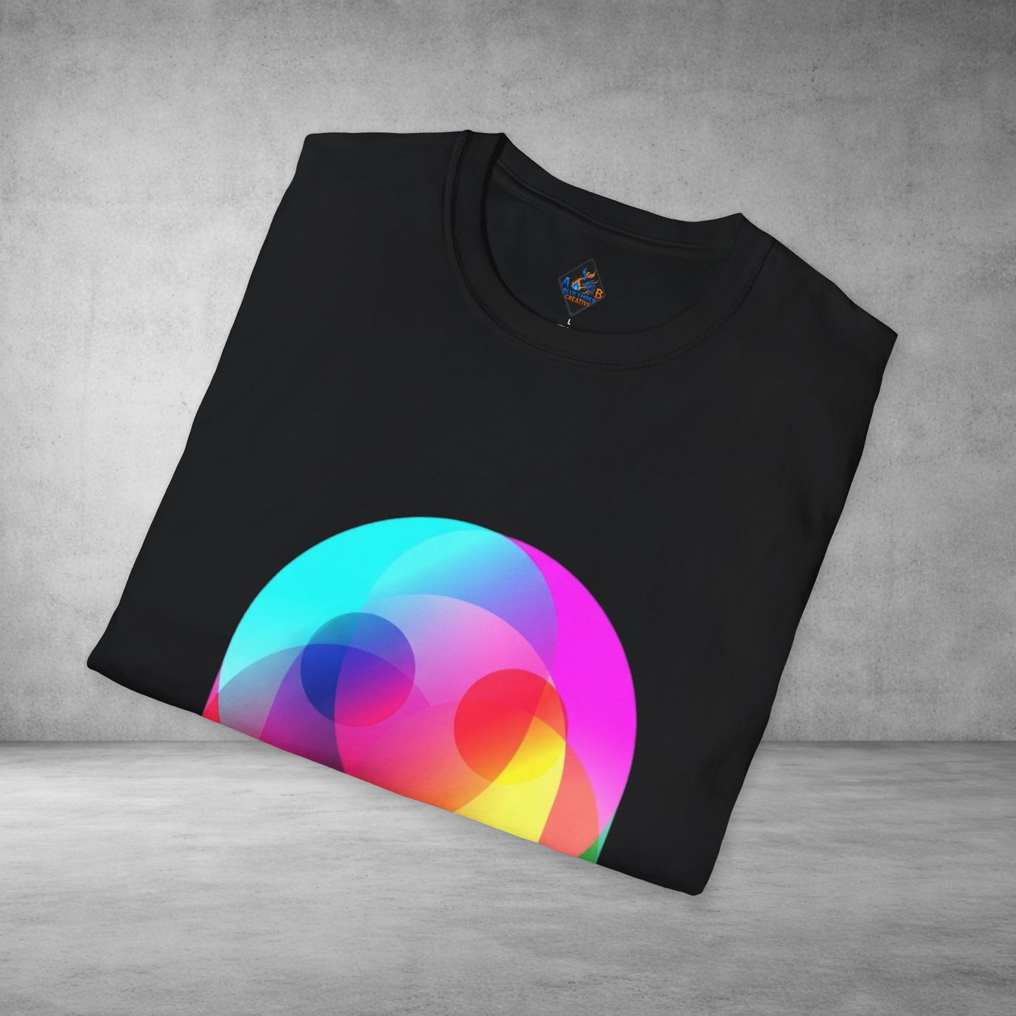 Color Prism Heart T-Shirt — Vibrant Abstract Rainbow Graphic Tee