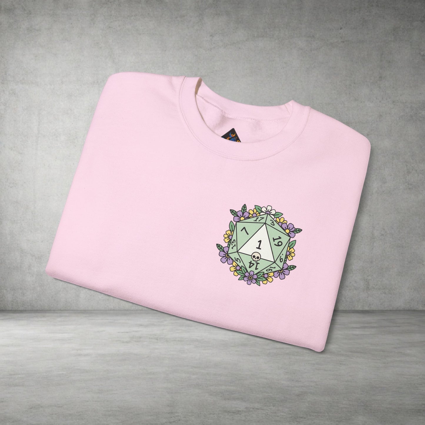 D20 Floral Crest Crewneck Sweatshirt