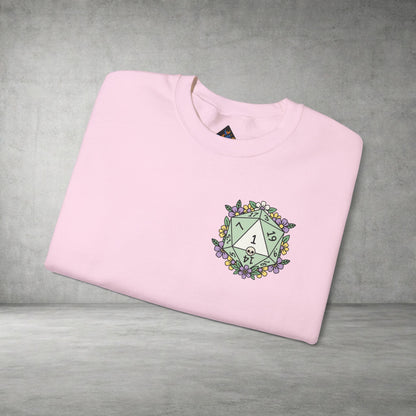 D20 Floral Crest Crewneck Sweatshirt