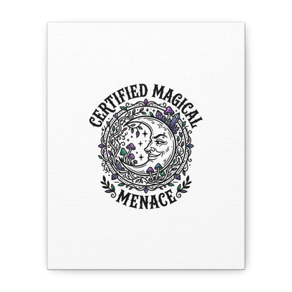 Certified Magical Menace Canvas | witchy goblincore celestial art