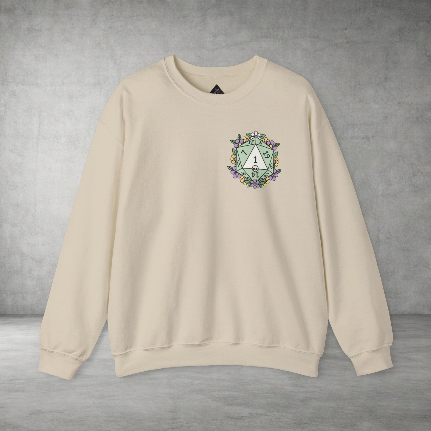 D20 Floral Crest Crewneck Sweatshirt