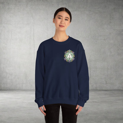 D20 Floral Crest Crewneck Sweatshirt