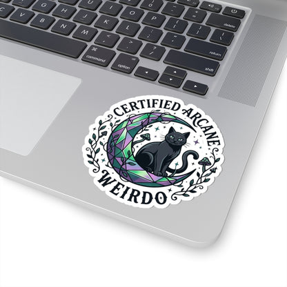 Certified Arcane Weirdo Kiss-Cut Stickers | witchy goblincore celestial