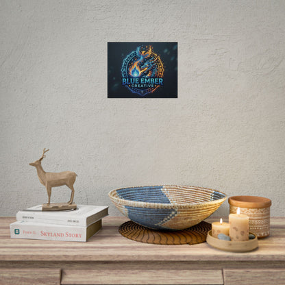 A Blue Ember Creative - Rolled Poster — Blue Ember Creative Dragon Logo Art