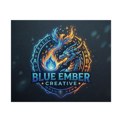 A Blue Ember Creative - Rolled Poster — Blue Ember Creative Dragon Logo Art