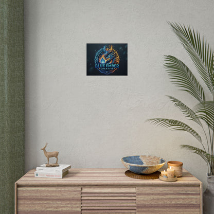 A Blue Ember Creative - Rolled Poster — Blue Ember Creative Dragon Logo Art