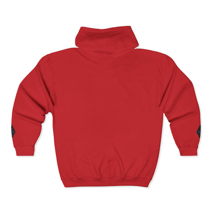 A Blue Ember Creative Diamond Zip Hoodie – Small Card Graphic