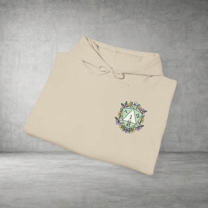 Floral Monogram 'A' Crest Hoodie - Botanical Initial Sweatshirt
