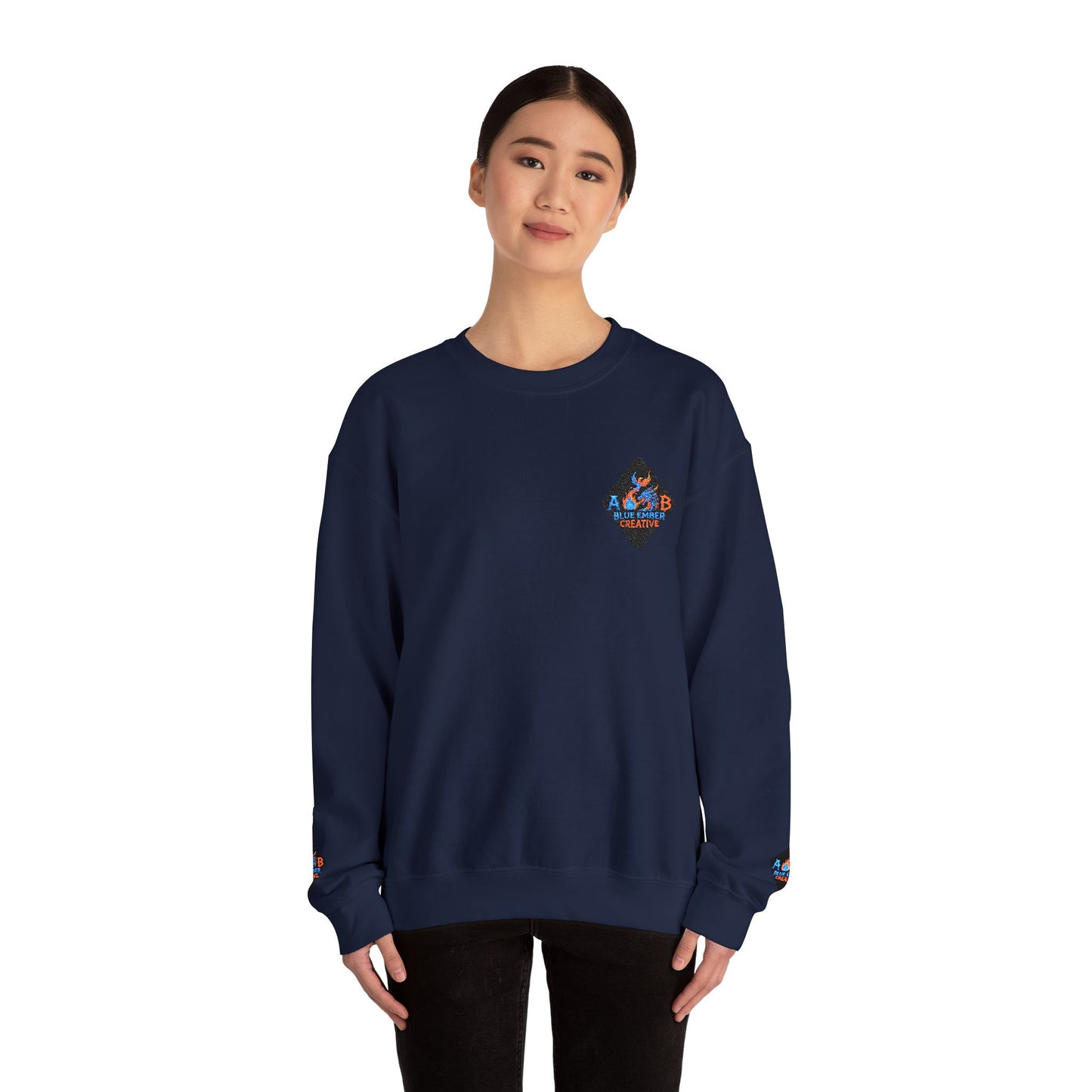 A Blue Ember Patch Crewneck Sweatshirt