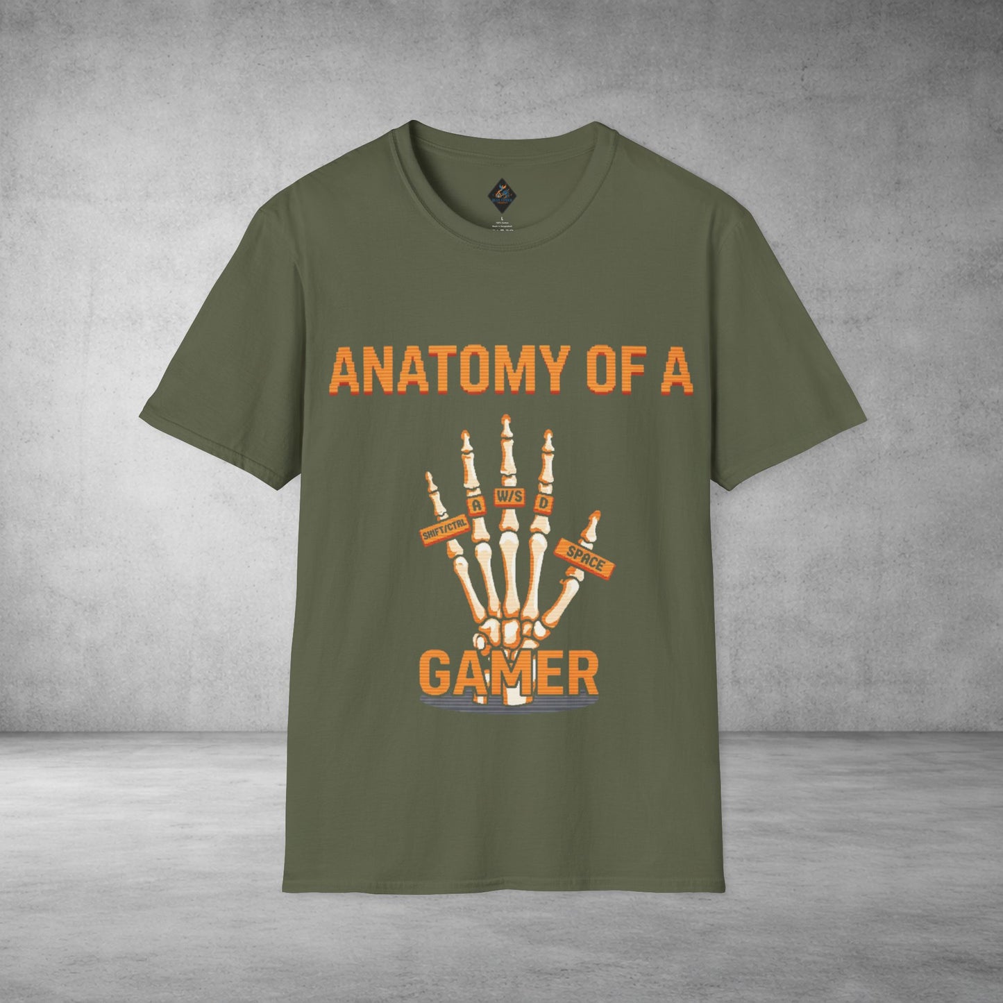 Anatomy of a Gamer T-Shirt — Skeleton Hand Gamer Tee