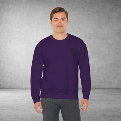 Crewneck Sweatshirt — 'Wake Yo Game Up, Let’s Game' Dripping Eye Gamer Design