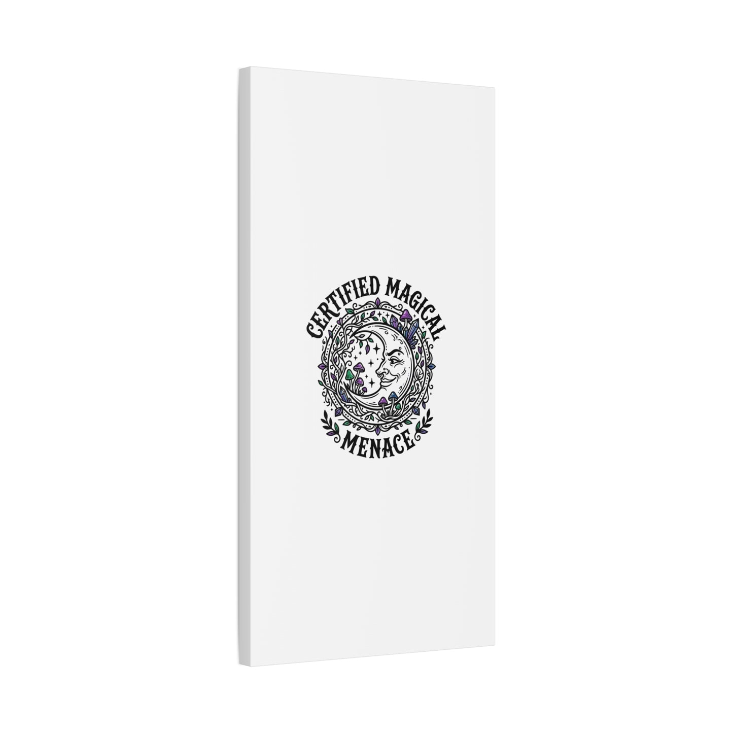 Certified Magical Menace Canvas | witchy goblincore celestial art