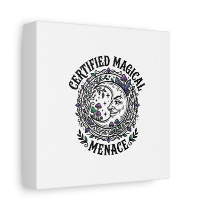 Certified Magical Menace Canvas | witchy goblincore celestial art
