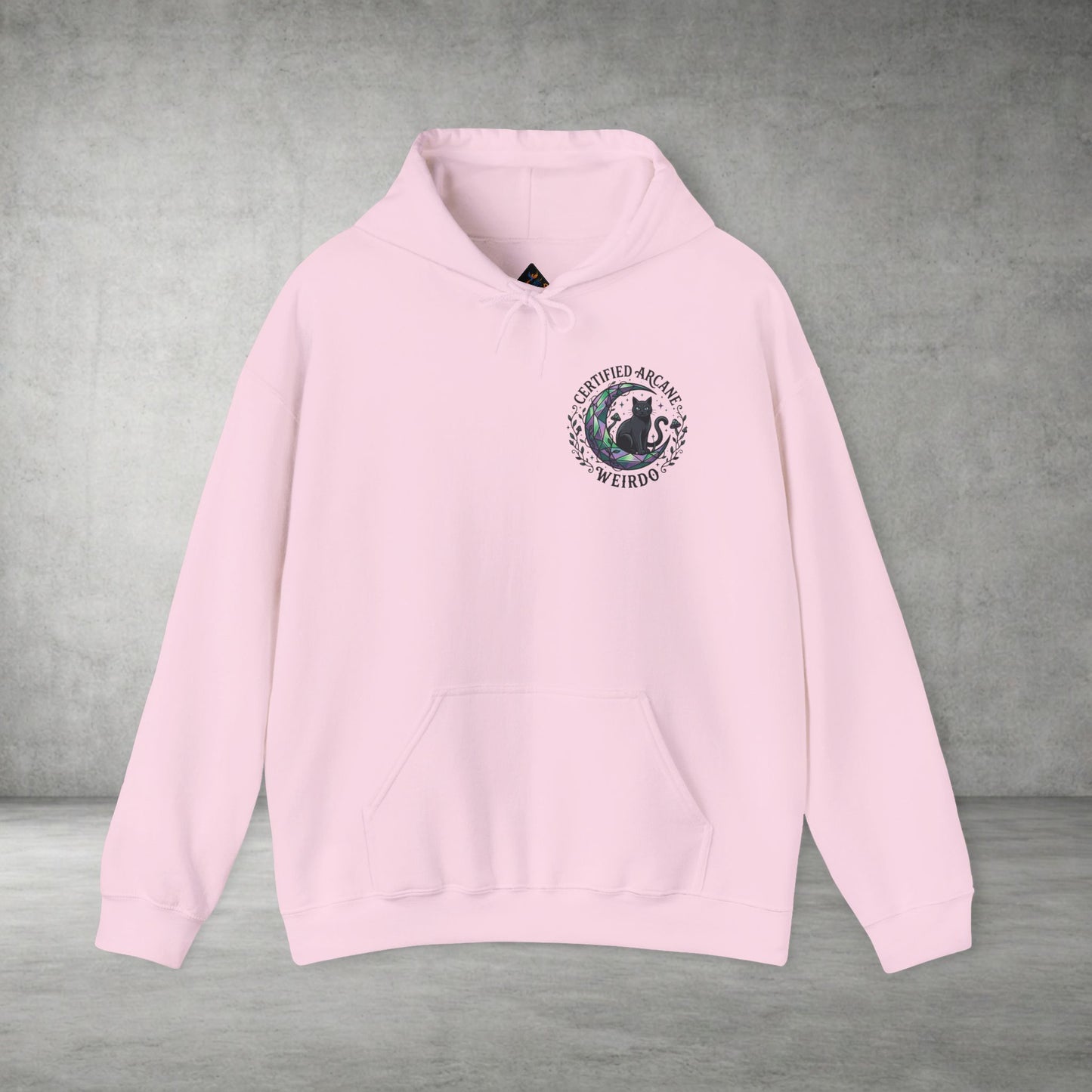 Certified Arcane Weirdo Hoodie | witchy goblincore, celestial crystals