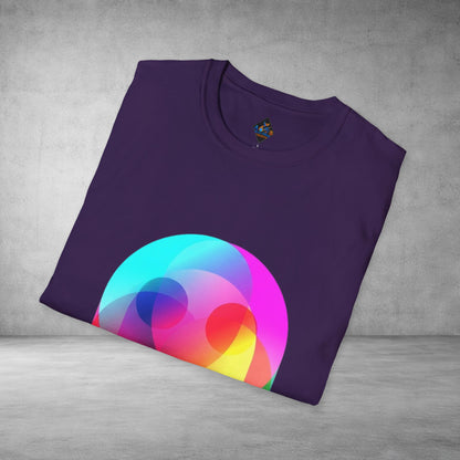 Color Prism Heart T-Shirt — Vibrant Abstract Rainbow Graphic Tee