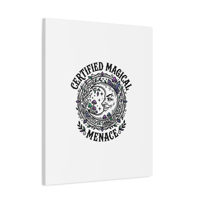 Certified Magical Menace Canvas | witchy goblincore celestial art