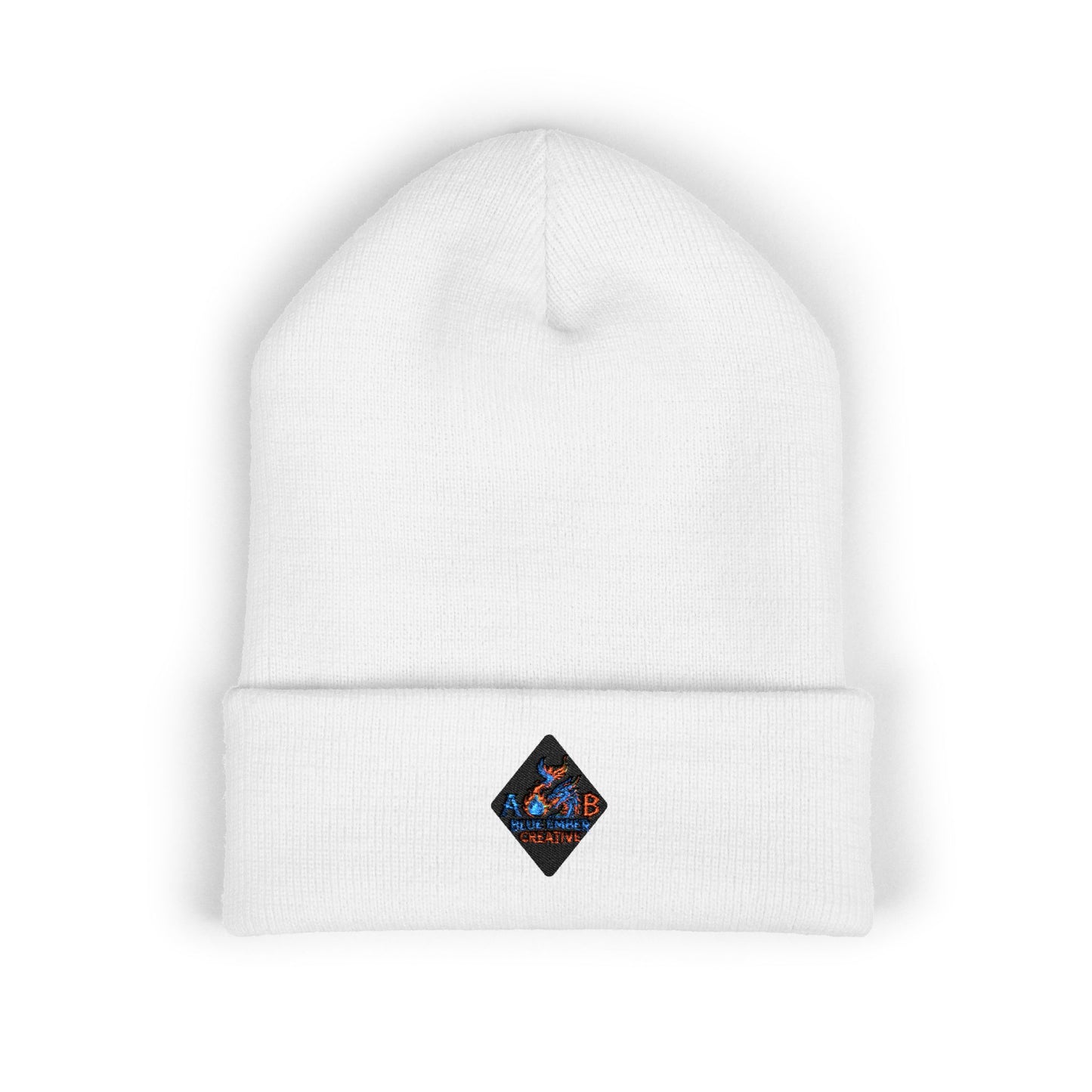 A Blue Ember Creative - Embroidered Diamond Cuffed Beanie