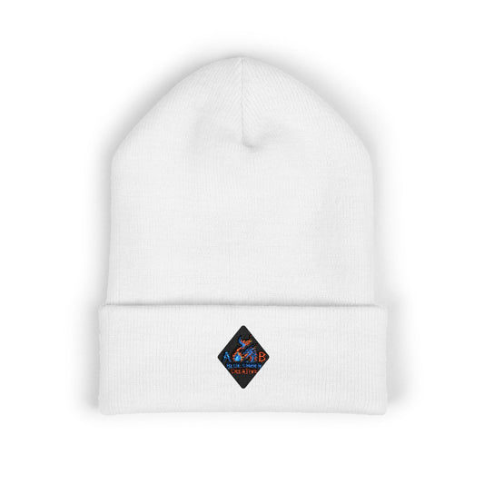 A Blue Ember Creative - Embroidered Diamond Cuffed Beanie