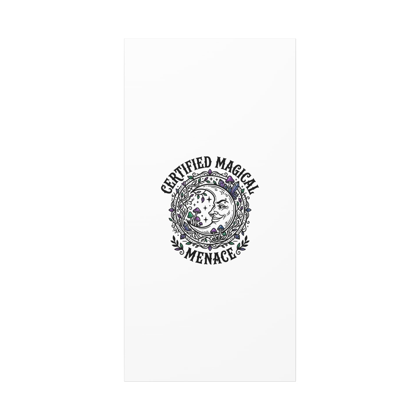 Certified Magical Menace Canvas | witchy goblincore celestial art