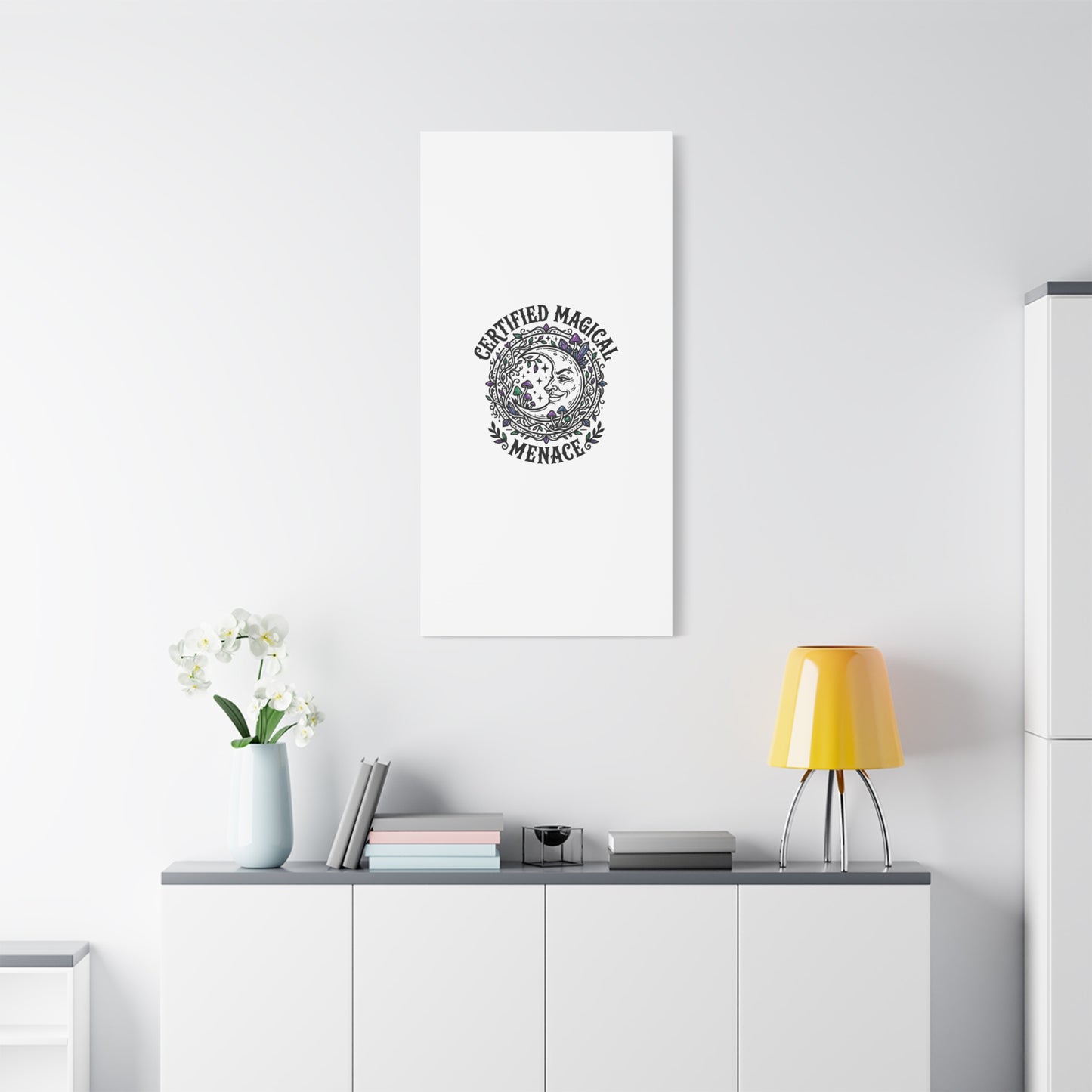 Certified Magical Menace Canvas | witchy goblincore celestial art