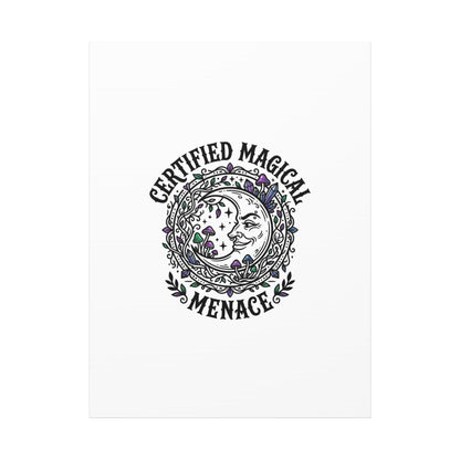 Certified Magical Menace Canvas | witchy goblincore celestial art