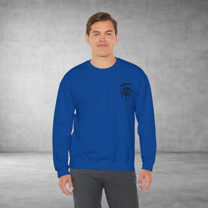 Crewneck Sweatshirt — 'Wake Yo Game Up, Let’s Game' Dripping Eye Gamer Design
