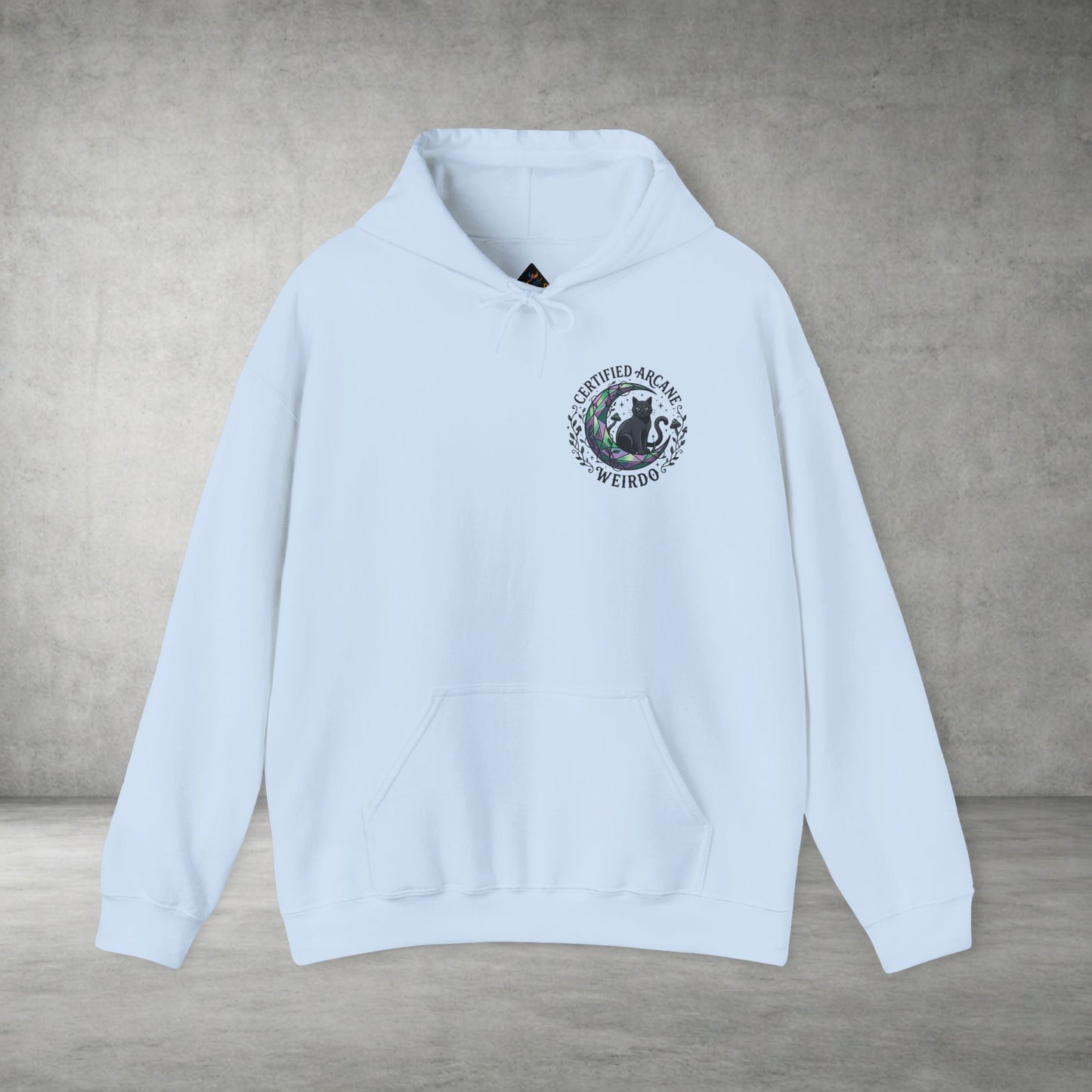 Certified Arcane Weirdo Hoodie | witchy goblincore, celestial crystals