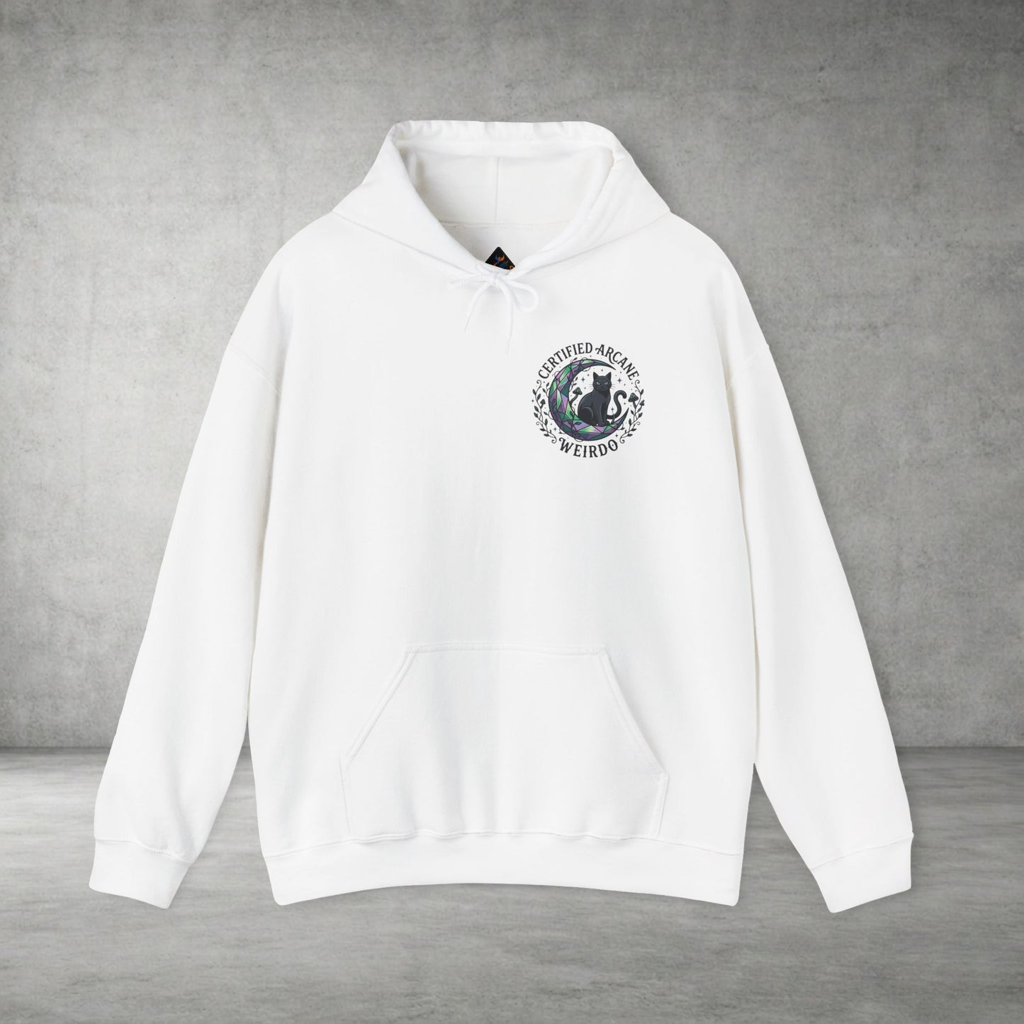 Certified Arcane Weirdo Hoodie | witchy goblincore, celestial crystals