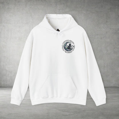 Certified Arcane Weirdo Hoodie | witchy goblincore, celestial crystals