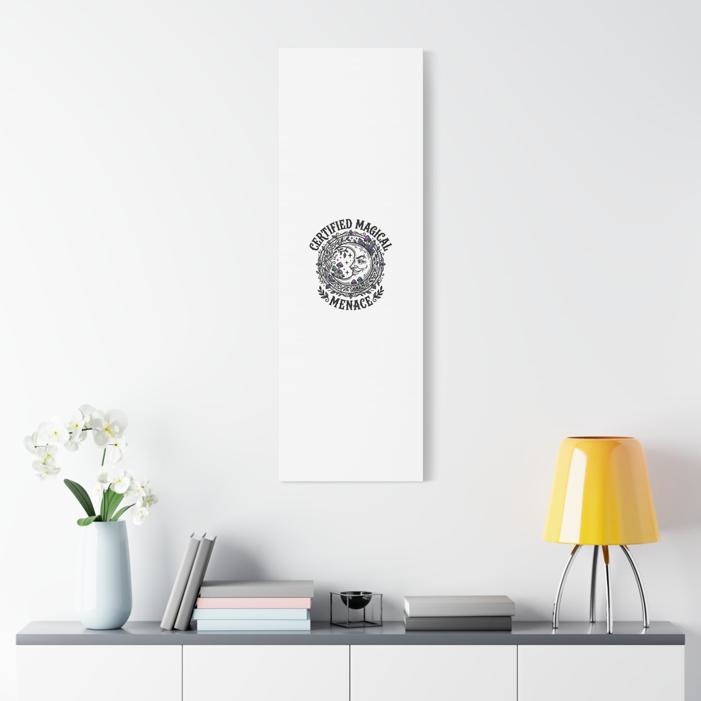 Certified Magical Menace Canvas | witchy goblincore celestial art