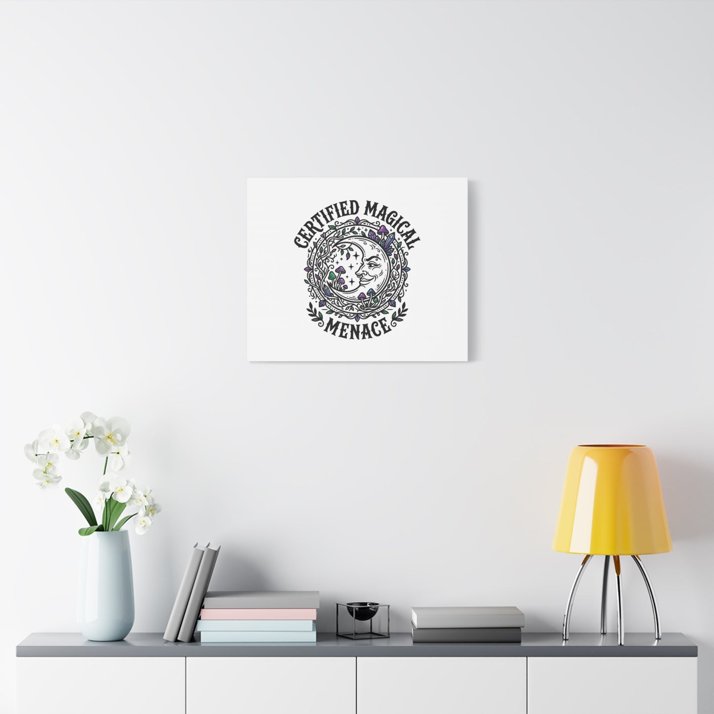 Certified Magical Menace Canvas | witchy goblincore celestial art