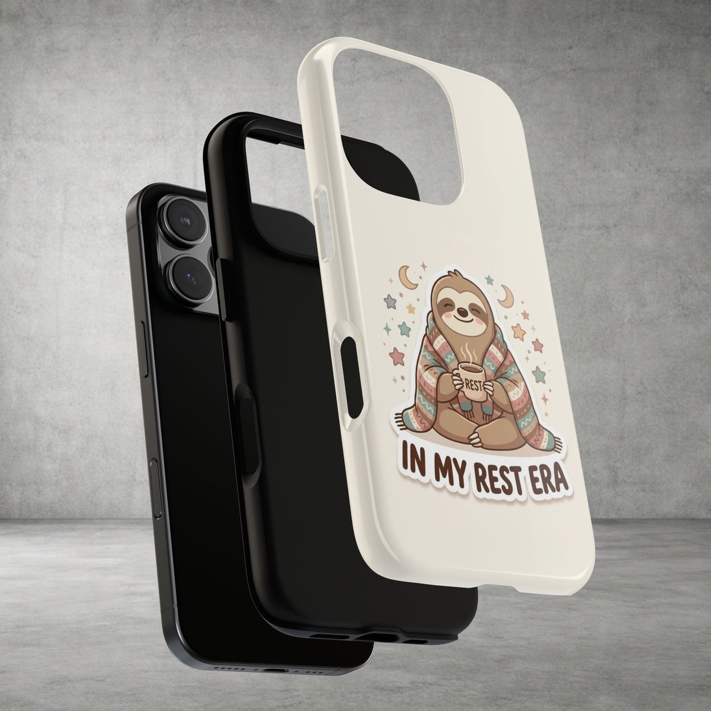 Phone Case — "In My Rest Era" Sloth Cozy Cute Protective Case