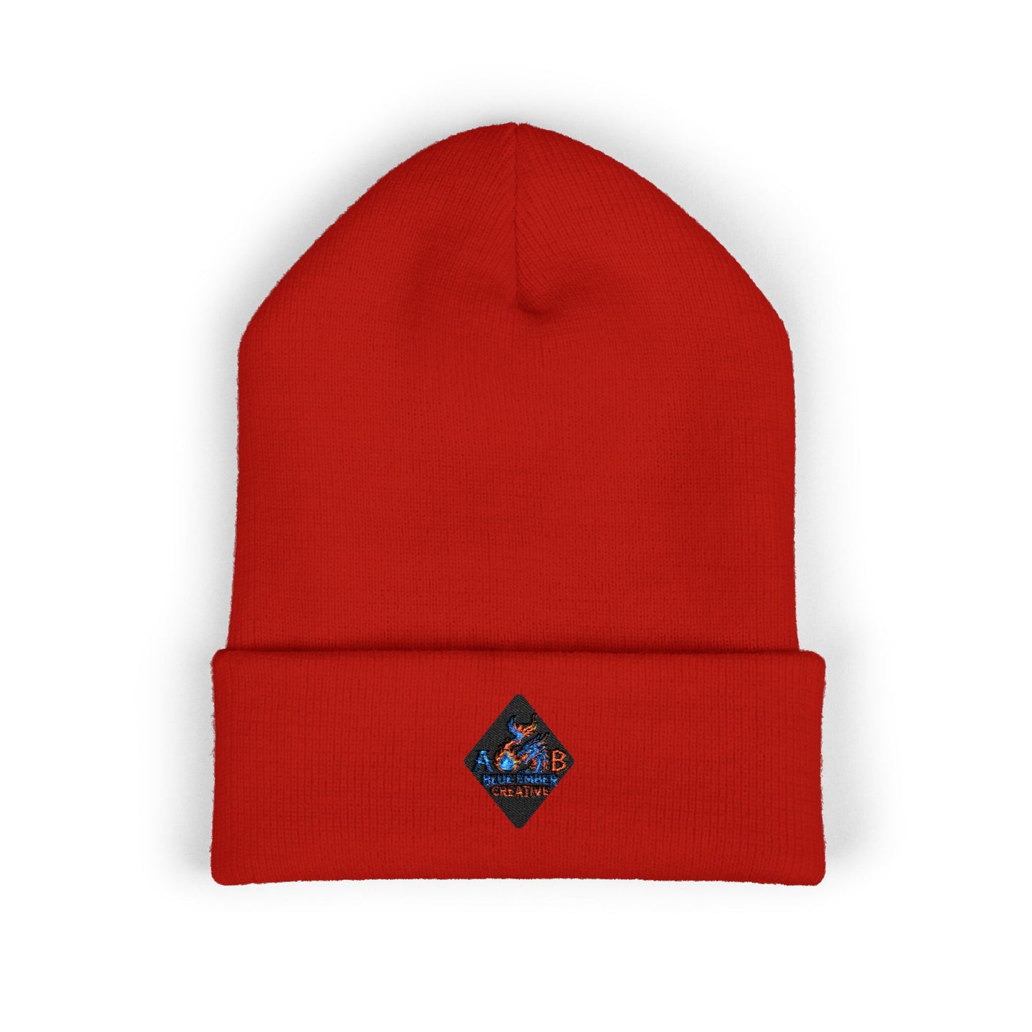 A Blue Ember Creative - Embroidered Diamond Cuffed Beanie