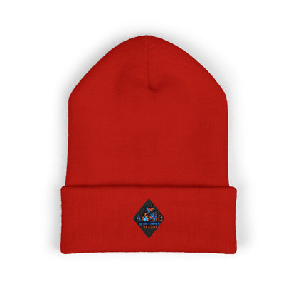 A Blue Ember Creative - Embroidered Diamond Cuffed Beanie