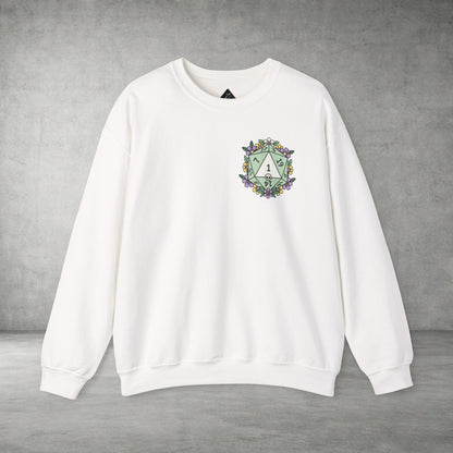 D20 Floral Crest Crewneck Sweatshirt