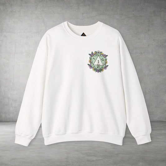 D20 Floral Crest Crewneck Sweatshirt