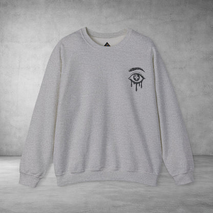 Crewneck Sweatshirt — 'Wake Yo Game Up, Let’s Game' Dripping Eye Gamer Design