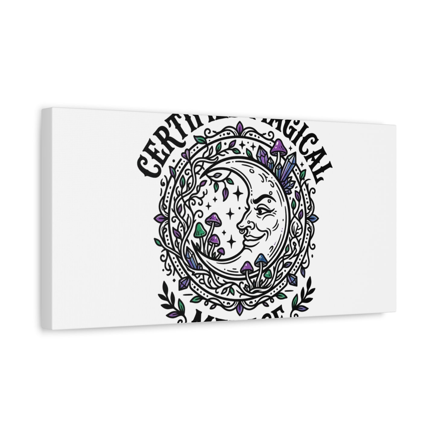 Certified Magical Menace Canvas | witchy goblincore celestial art