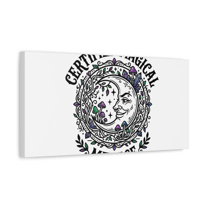 Certified Magical Menace Canvas | witchy goblincore celestial art