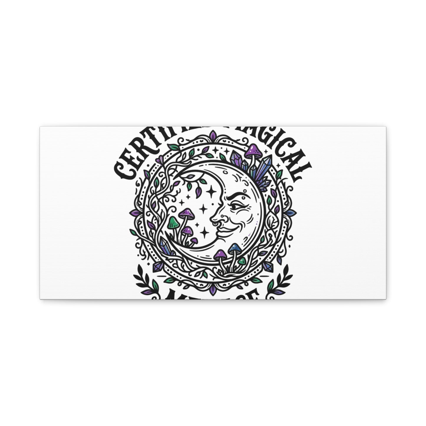 Certified Magical Menace Canvas | witchy goblincore celestial art