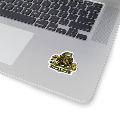 Frog Ranger Kiss-Cut Sticker — Cute RPG Amphibian Adventurer Vinyl Decal
