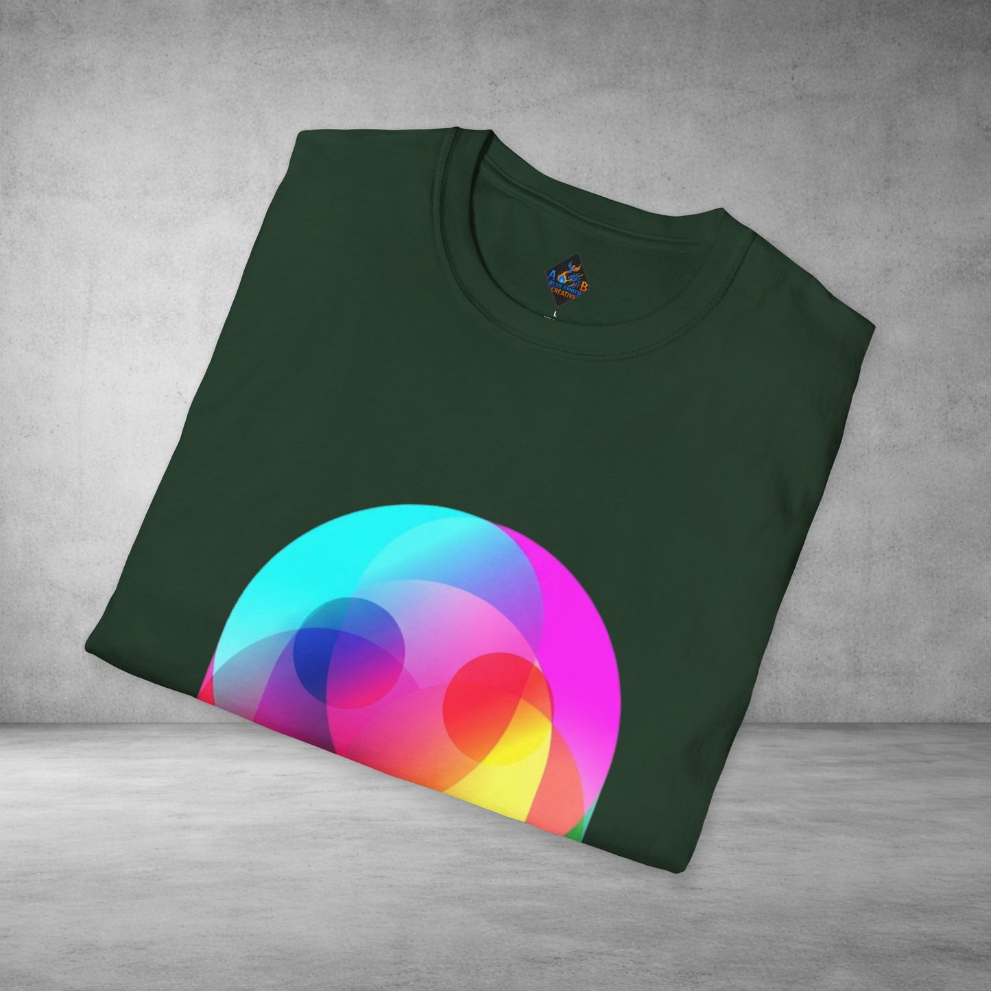 Color Prism Heart T-Shirt — Vibrant Abstract Rainbow Graphic Tee